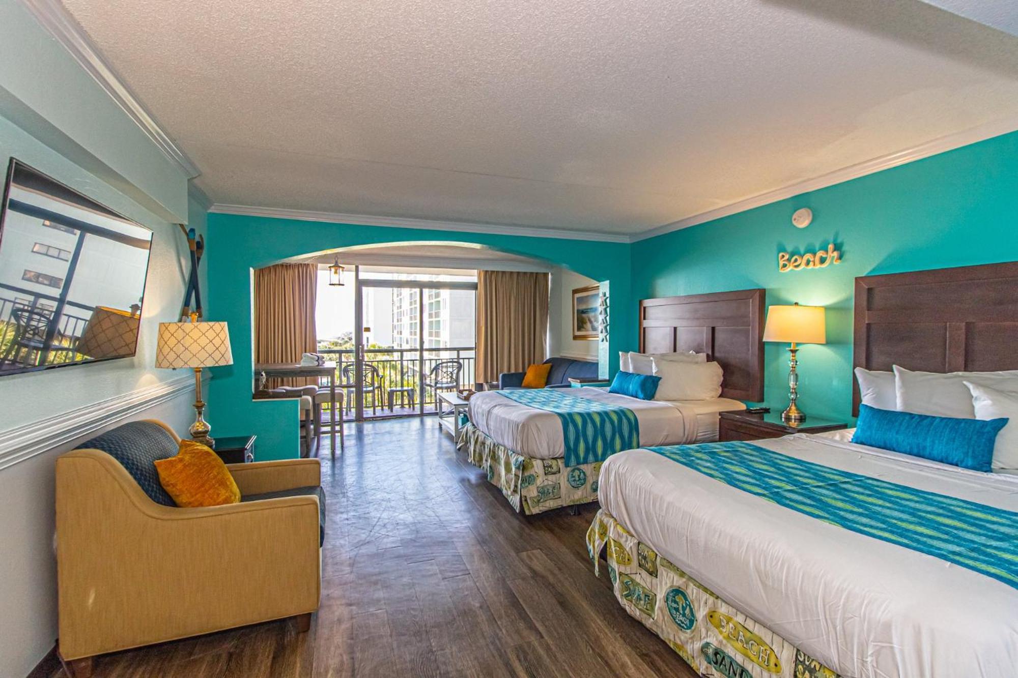 Oversized Ocean View Queen Suite With Beautiful Fireplace And Accents - Sleeps 4 Guests! Myrtle Beach Chambre photo
